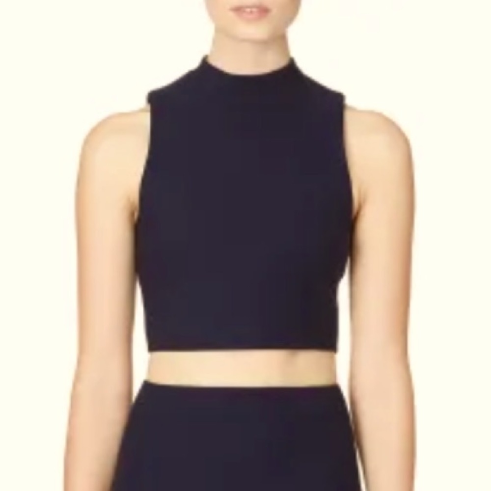 Elizabeth and James Avita cropped stretch-ponte top size S